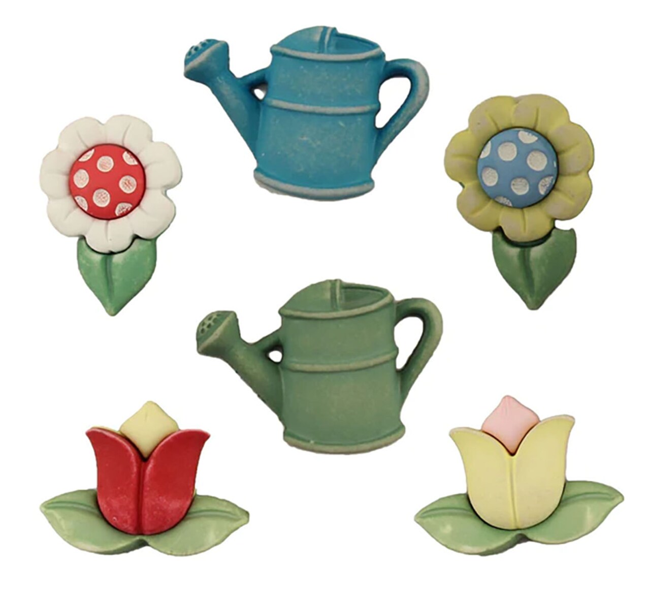 Buttons Galore and More Spring Craft & Sewing Buttons - Garden Treasures - 18 Buttons